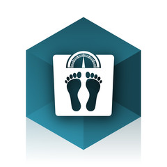 Aufkleber - weight blue cube icon, modern design web element