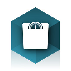 Aufkleber - weight blue cube icon, modern design web element