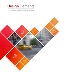 Vector Design Element for graphic layout. Abstract background te