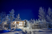 Finland, Lapland, Kittila, Levi, Cottage In Winter