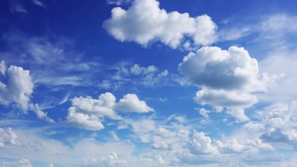 Wall Mural - timelapse with beautiful clouds moving, 4k
