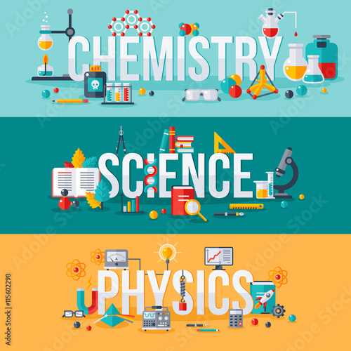Chemistry, science, physics words Stock Vector Adobe Stock