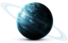 Uranus - High Resolution 3D Images Presents Planets Of The Solar System. This Image Elements Furnished By NASA