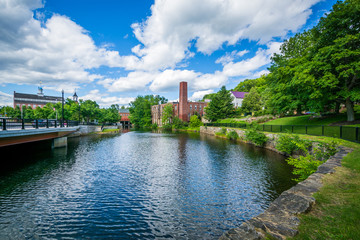 Canvas Print - The Winnipesaukee River, in Laconia, New Hampshire.