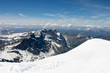 Widok z lodowca Titlis w Szwajcarii