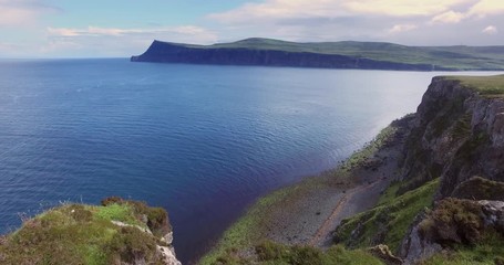 Poster - Steep cliffs over Oisgill Bay near Neist Point near Dunvegan on the Isle of Skye, Scotland. UK.