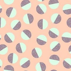 Poster - Geometric trendy 80s retro seamless pattern