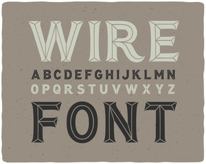 Wall Mural - Vintage look decorative wire font