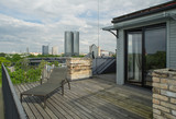Fototapeta Boho - Veranda on the roof. Modern private flat.