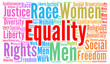 Equality word cloud concept