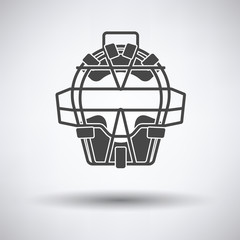 Sticker - Baseball face protector icon