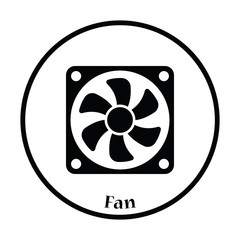 Sticker - Fan icon Vector illustration