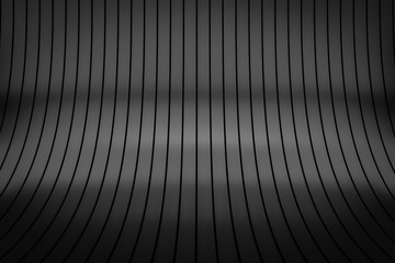 black curve board background 3d rendering