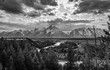 Snake river viewpoint with Grand Tetons
