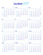 © weedezign - Vector of Calendar 2017 year ,12 month calendar with simple basi