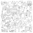 © undrey - Hand draw doodle elements. Business finance chart graph
