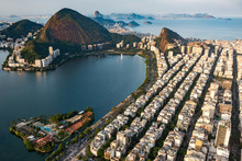 Ipanema And Lagoa In Rio De Janeiro, Aerial Shot