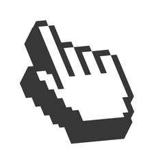 Poster - Computer mouse hand pointer isolated icon design