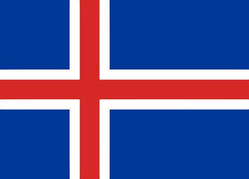 Iceland flag vector