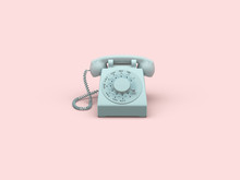Phone Vintage On Pink Background. 3d Rendering
