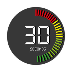 Sticker - Time and clock isolated flat icon, vector illustration graphic.