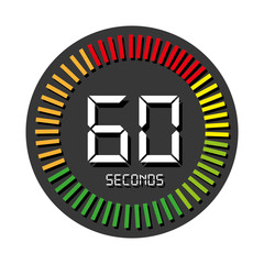 Sticker - Time and clock isolated flat icon, vector illustration graphic.