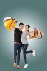 Wall Mural - Asian couple shopping