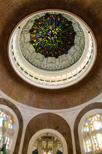 Selangor Malaysia August 21 2014 Decoration And Detail Design Inside Dome Of Sultan Suleiman Mosque In Klang Selangor Malaysia The Detail Was Fine Design By An Architect Buy This Stock Photo