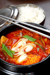 Wall Mural - kimchi soup recipe, Korean food