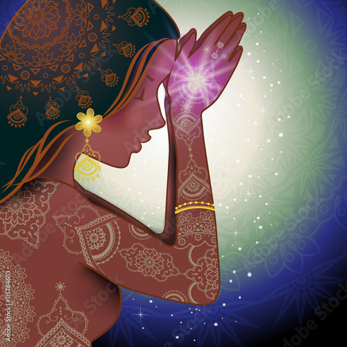 Obraz na plátně Namaste Woman