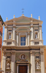 Wall Mural - Facade of Cathedral of Saint Reparata (1699) in Nice, France