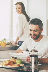 Canvas Print - Spending nice Sunday morning together.