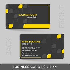 Wall Mural - Business card template for your corporate or personal presentation.