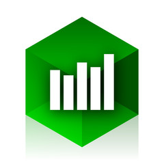 Aufkleber - graph cube icon, green modern design web element