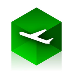 Aufkleber - deparures cube icon, green modern design web element