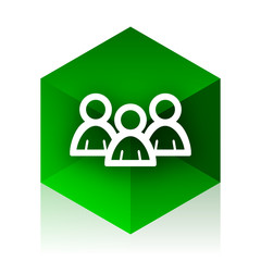 Aufkleber - forum cube icon, green modern design web element