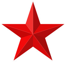 Red Star 3D Shape