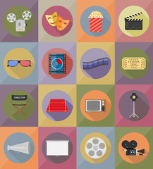 Fototapete - cinema flat icons flat icons vector illustration