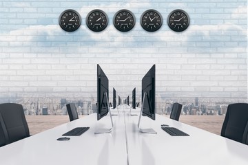 Wall Mural - composite image of open space