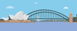 Sydney flat style illustration.