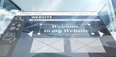 Wall Mural - composite image of composite image of build website interface