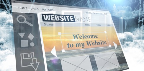 Wall Mural - composite image of composite image of build website interface
