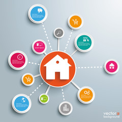 Wall Mural - infographic real estate network