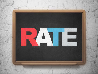 Banking concept: Rate on School board background