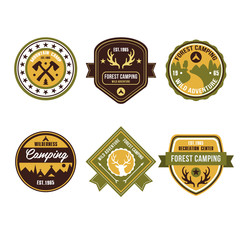 Sticker - Vintage Outdoor Camp Badges and Logo Emblems