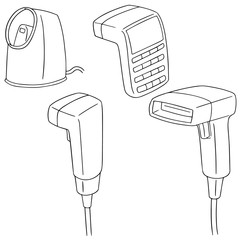 Sticker - vector set of barcode reader