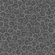 Seamless (repeatable) Scrolls And Swirls Pattern Background Of Two Flat Shades Gray Chalkboard Colors
