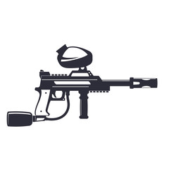 Poster - paintball gun isolated on white, vector illustration