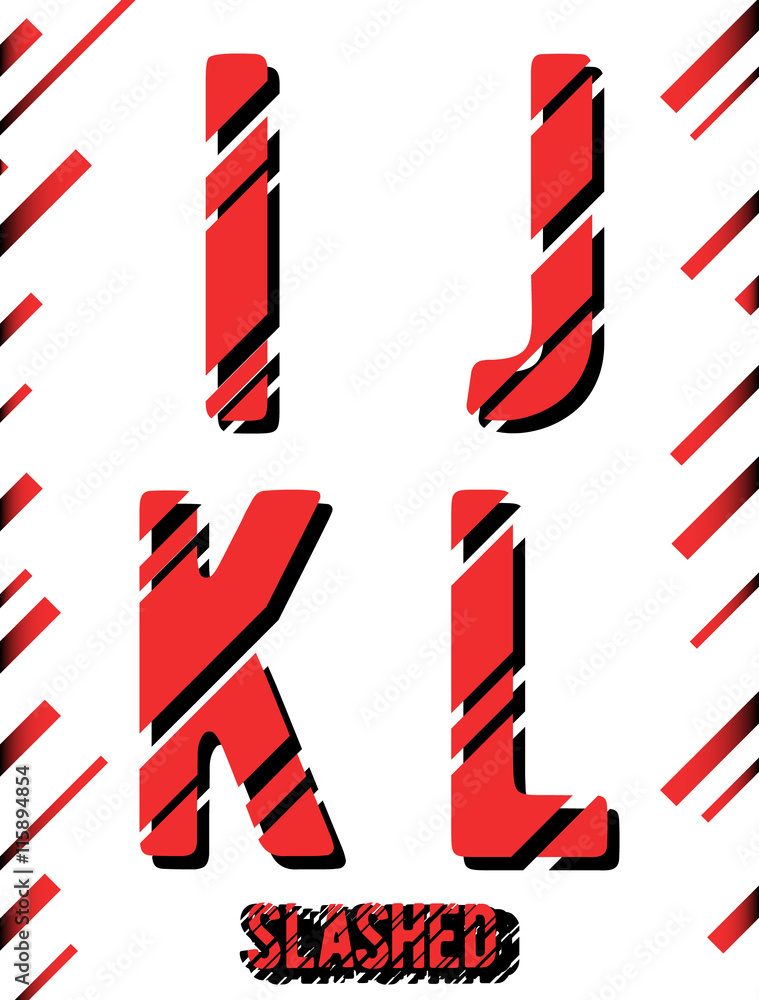 Slashed font template