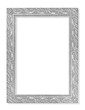 © prapann - The antique silver frame on the white background